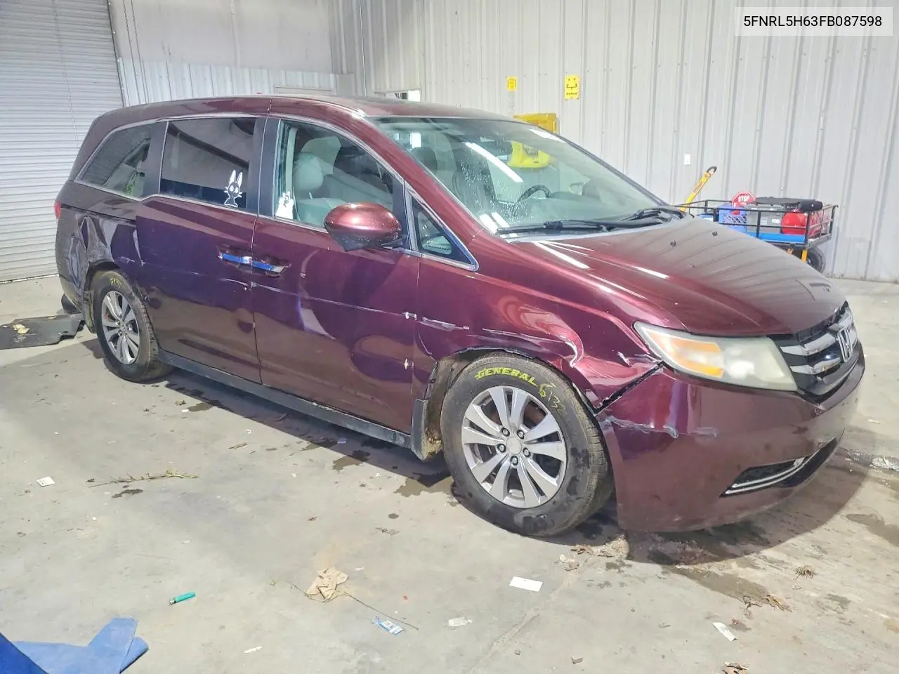 2015 Honda Odyssey Exl VIN: 5FNRL5H63FB087598 Lot: 58465476