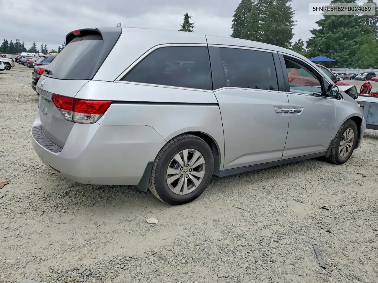 2015 Honda Odyssey Exl VIN: 5FNRL5H62FB024069 Lot: 59399166
