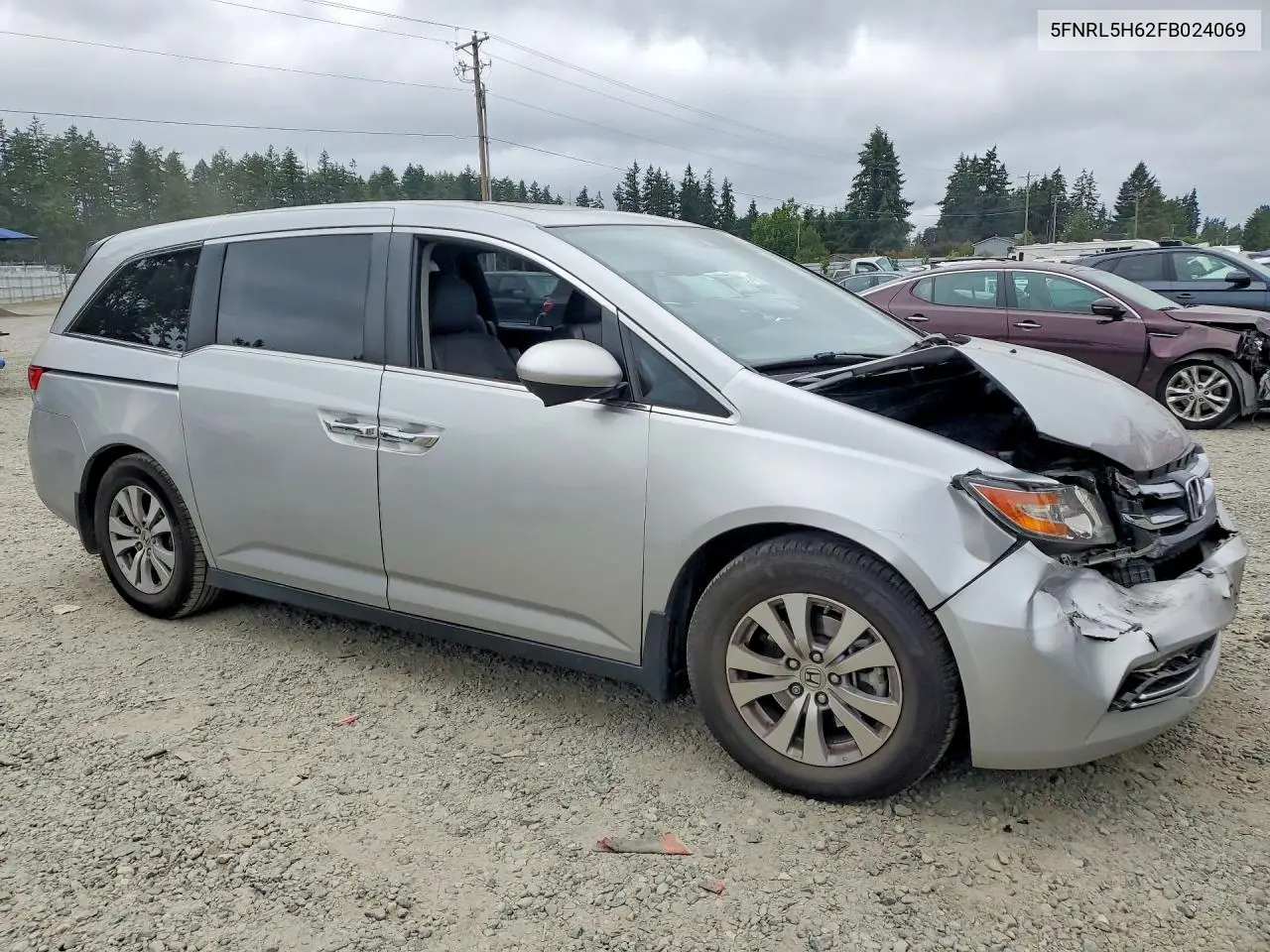 2015 Honda Odyssey Exl VIN: 5FNRL5H62FB024069 Lot: 59399166