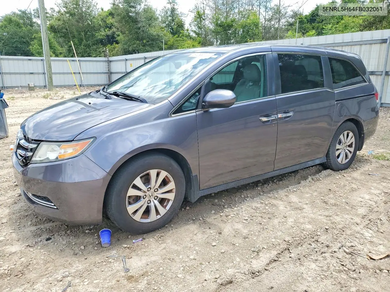 2015 Honda Odyssey Exl VIN: 5FNRL5H64FB032061 Lot: 61099396