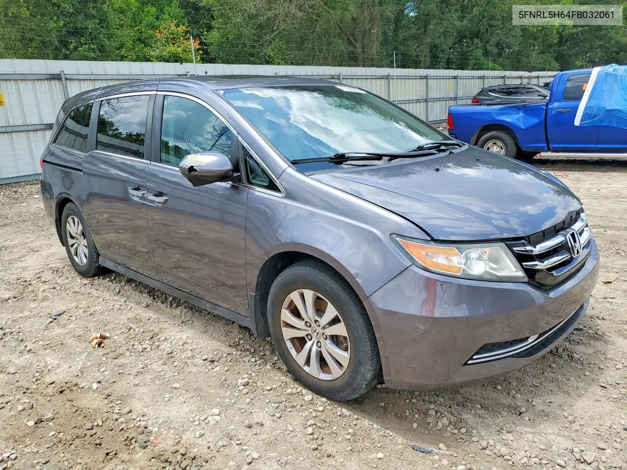 2015 Honda Odyssey Exl VIN: 5FNRL5H64FB032061 Lot: 61099396