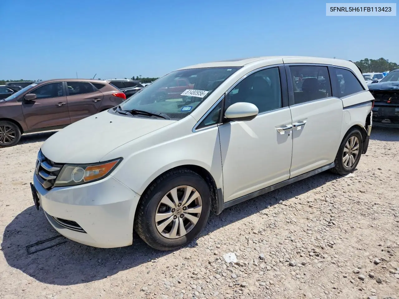 2015 Honda Odyssey Exl VIN: 5FNRL5H61FB113423 Lot: 61480956