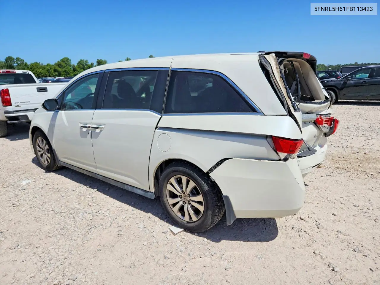 2015 Honda Odyssey Exl VIN: 5FNRL5H61FB113423 Lot: 61480956