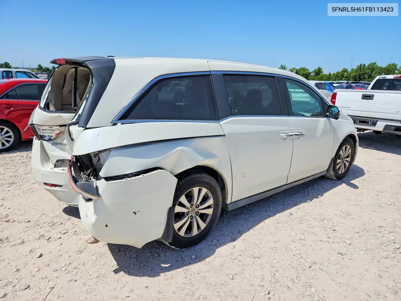 2015 Honda Odyssey Exl VIN: 5FNRL5H61FB113423 Lot: 61480956