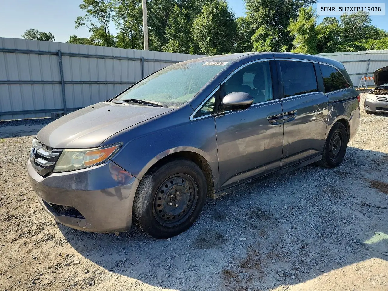 2015 Honda Odyssey Lx VIN: 5FNRL5H2XFB119038 Lot: 61752946