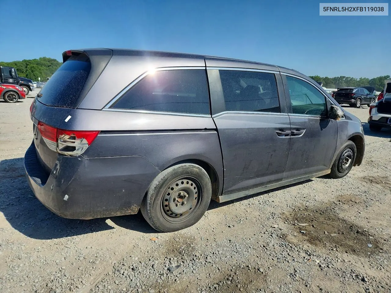 2015 Honda Odyssey Lx VIN: 5FNRL5H2XFB119038 Lot: 61752946