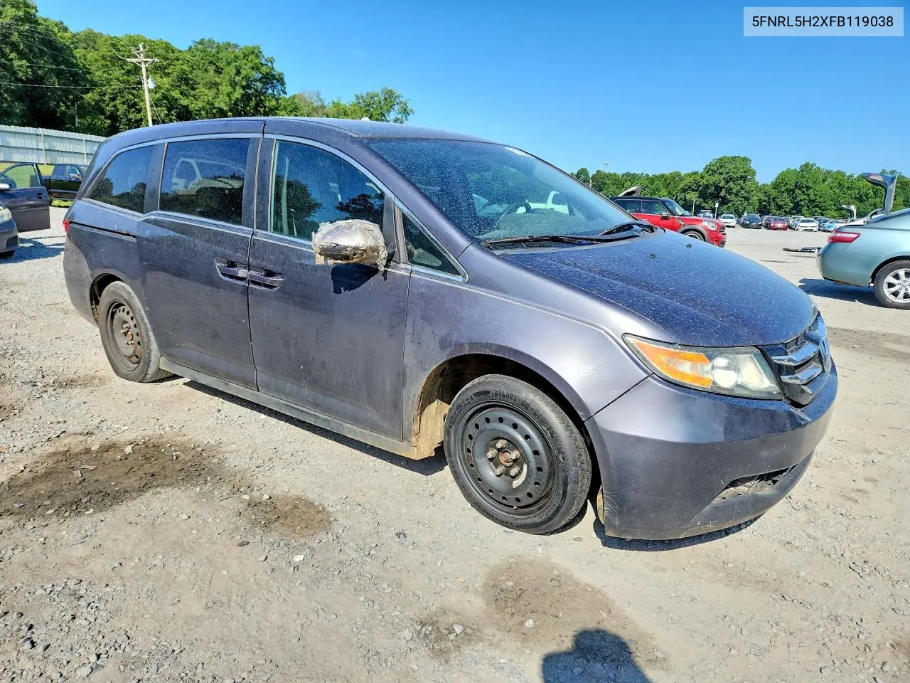 2015 Honda Odyssey Lx VIN: 5FNRL5H2XFB119038 Lot: 61752946