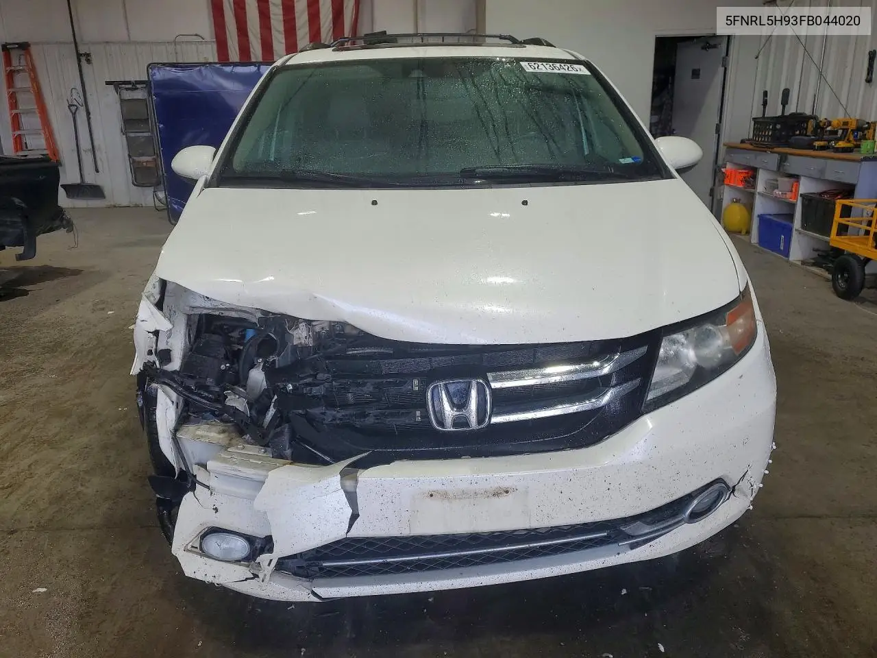 2015 Honda Odyssey Touring VIN: 5FNRL5H93FB044020 Lot: 62136426