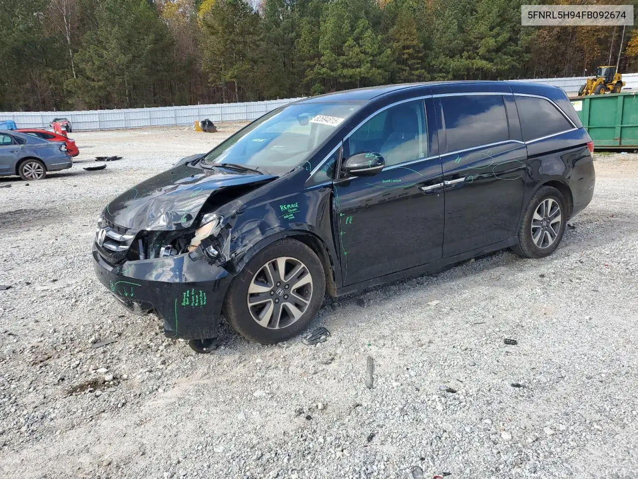 5FNRL5H94FB092674 2015 Honda Odyssey Touring