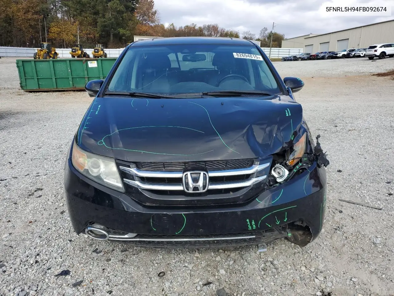 5FNRL5H94FB092674 2015 Honda Odyssey Touring