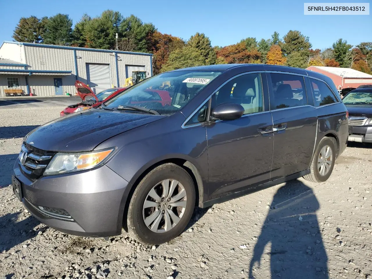 5FNRL5H42FB043512 2015 Honda Odyssey Ex