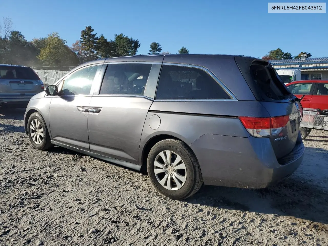 5FNRL5H42FB043512 2015 Honda Odyssey Ex
