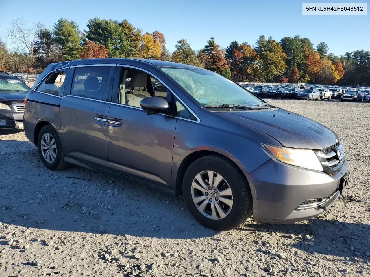 5FNRL5H42FB043512 2015 Honda Odyssey Ex