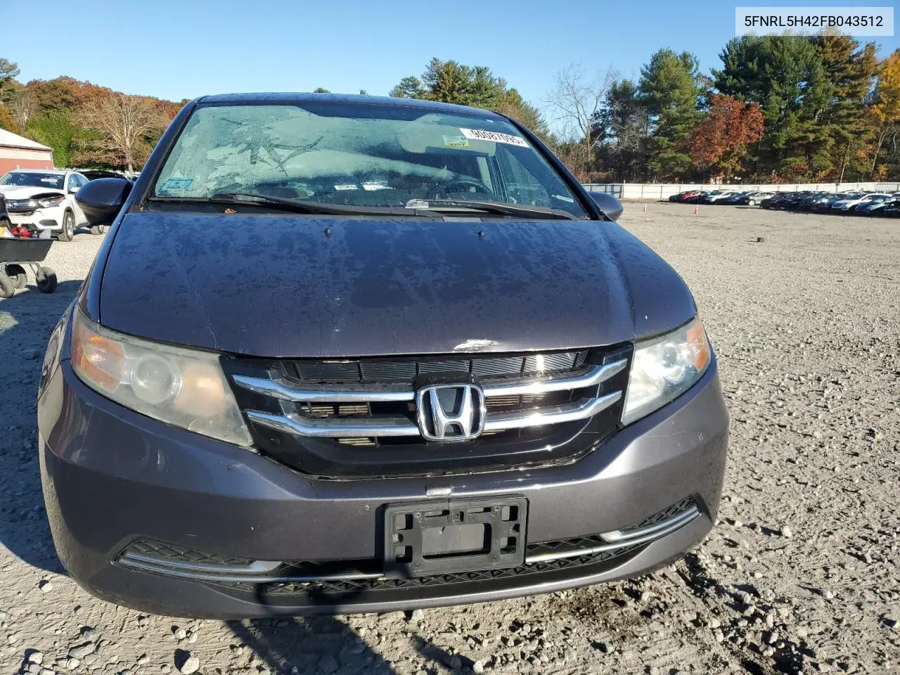 5FNRL5H42FB043512 2015 Honda Odyssey Ex