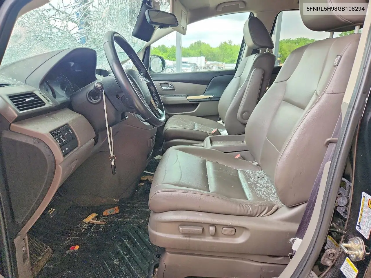 2016 Honda Odyssey Touring VIN: 5FNRL5H98GB108294 Lot: 52677466