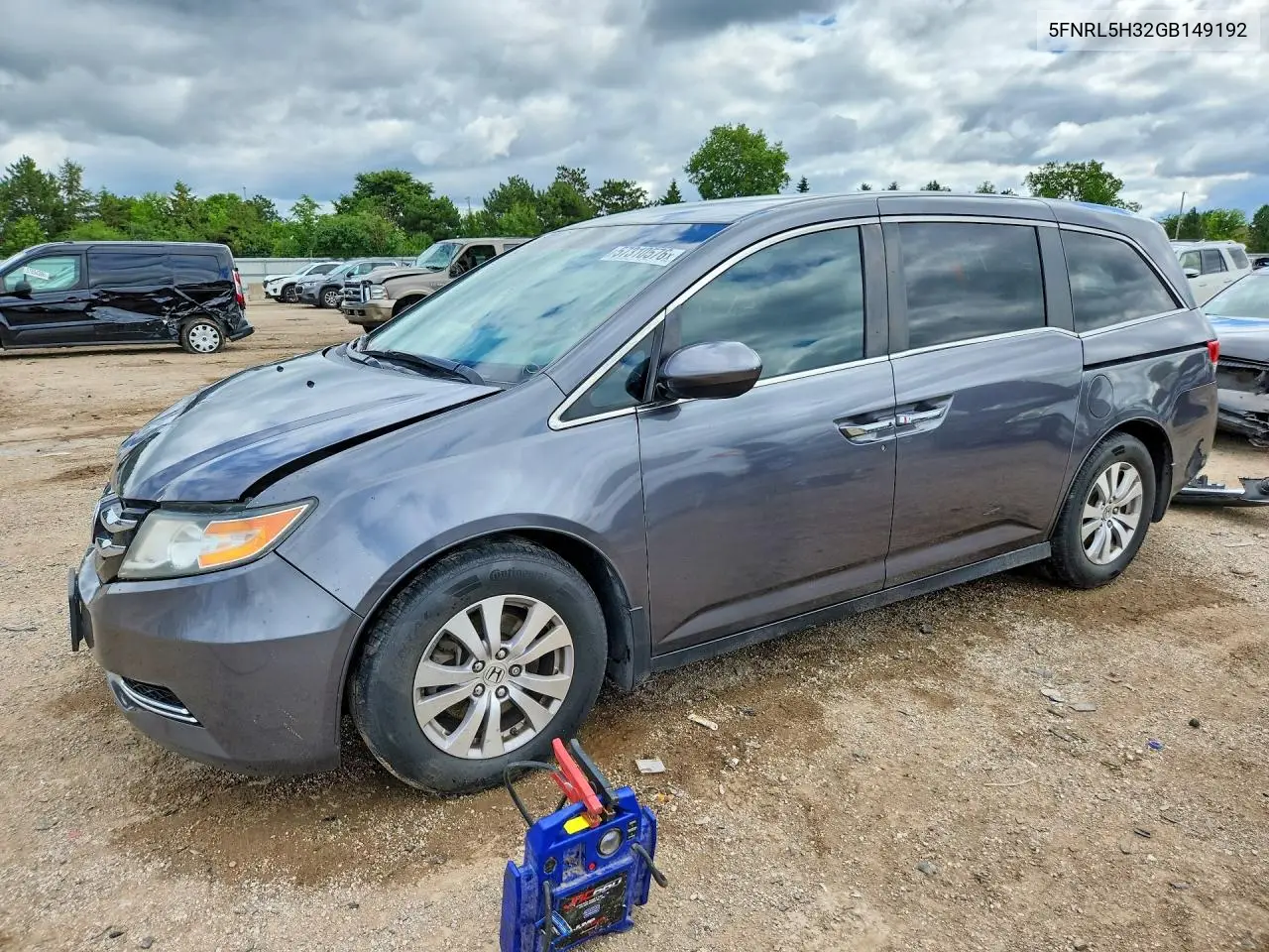 2016 Honda Odyssey Se VIN: 5FNRL5H32GB149192 Lot: 57310576