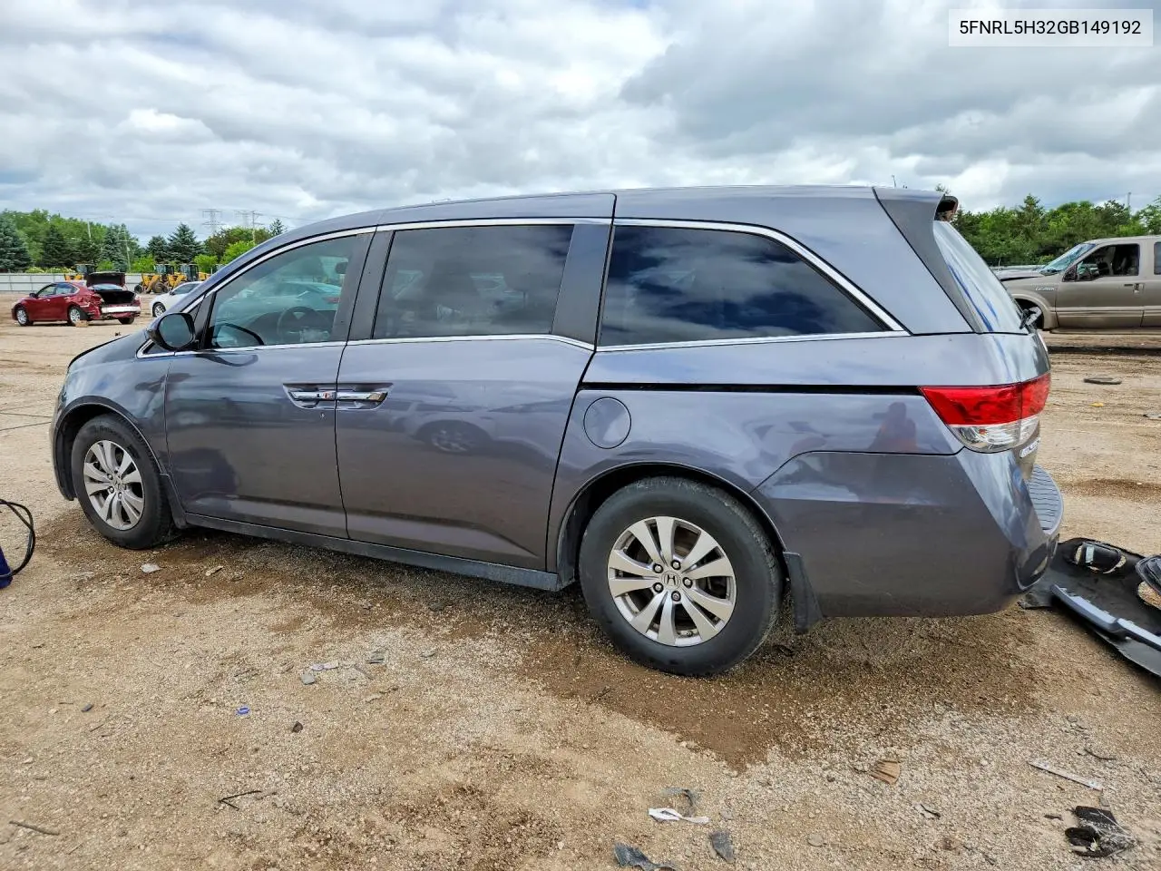 2016 Honda Odyssey Se VIN: 5FNRL5H32GB149192 Lot: 57310576