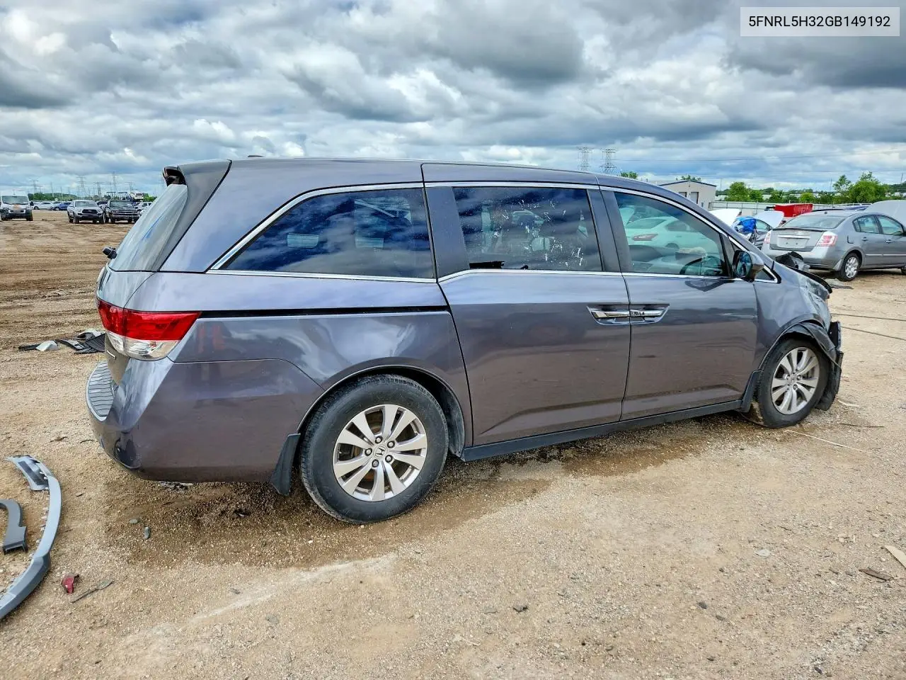 2016 Honda Odyssey Se VIN: 5FNRL5H32GB149192 Lot: 57310576