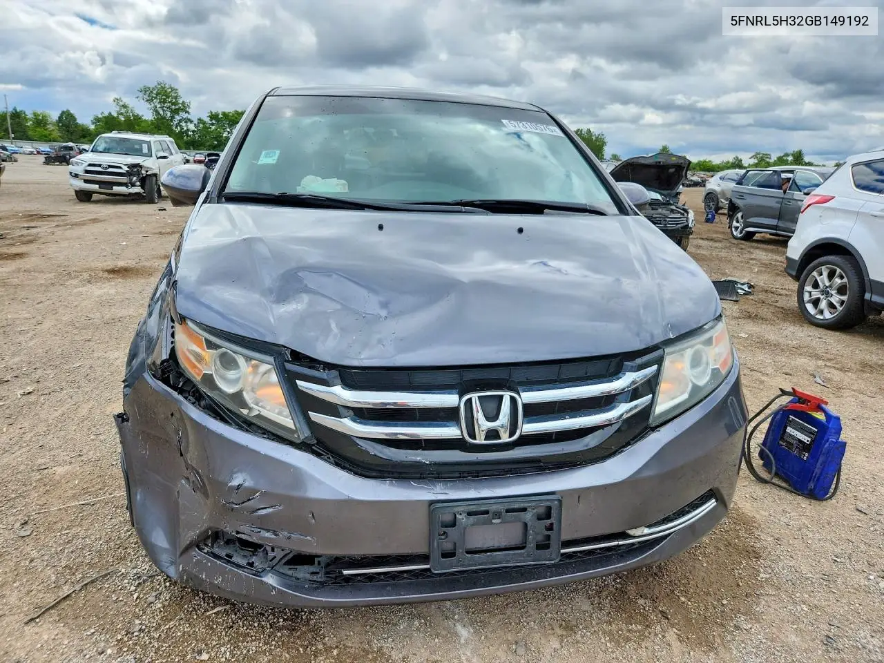 2016 Honda Odyssey Se VIN: 5FNRL5H32GB149192 Lot: 57310576