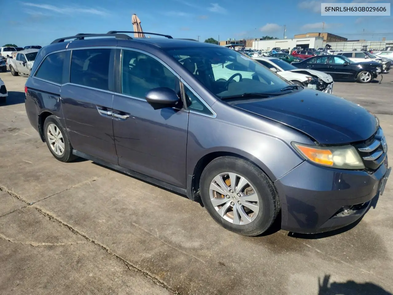 2016 Honda Odyssey Exl VIN: 5FNRL5H63GB029606 Lot: 57692166