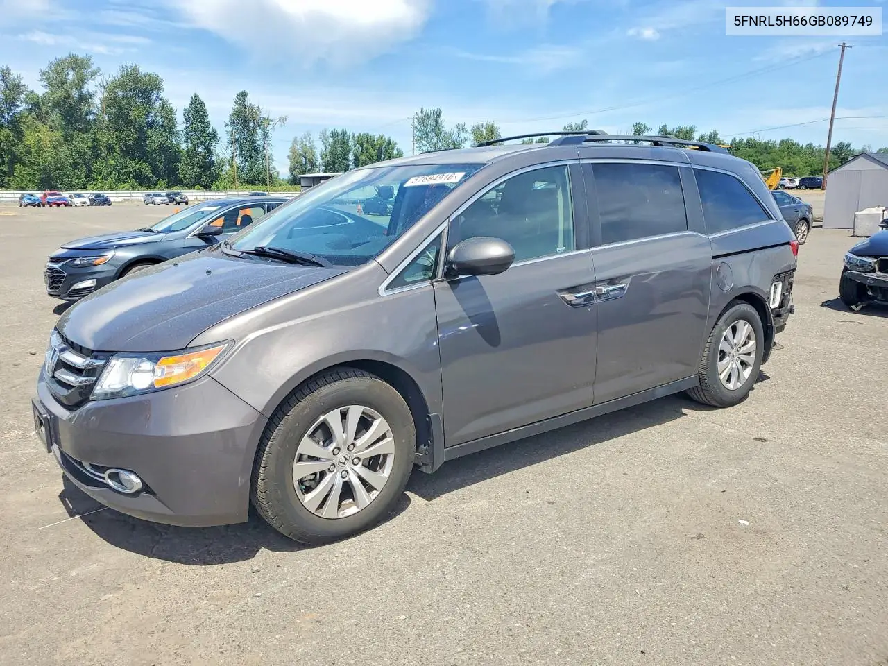 2016 Honda Odyssey Exl VIN: 5FNRL5H66GB089749 Lot: 57694916