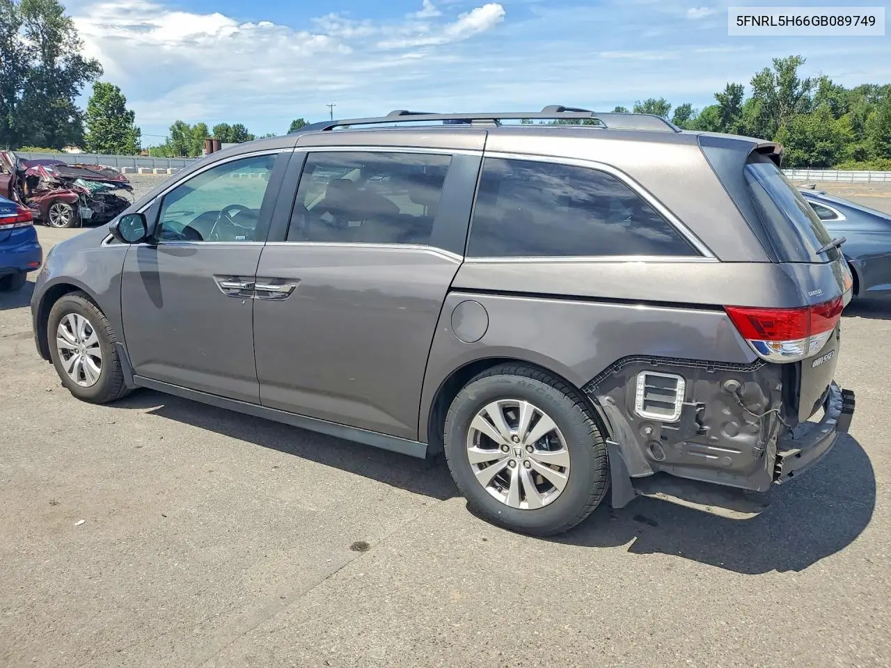 2016 Honda Odyssey Exl VIN: 5FNRL5H66GB089749 Lot: 57694916