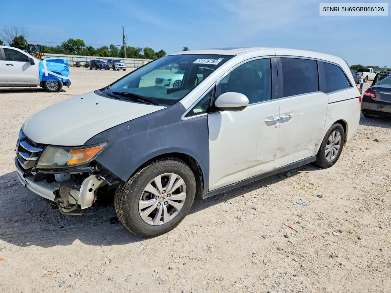 2016 Honda Odyssey Exl VIN: 5FNRL5H69GB066126 Lot: 61579486