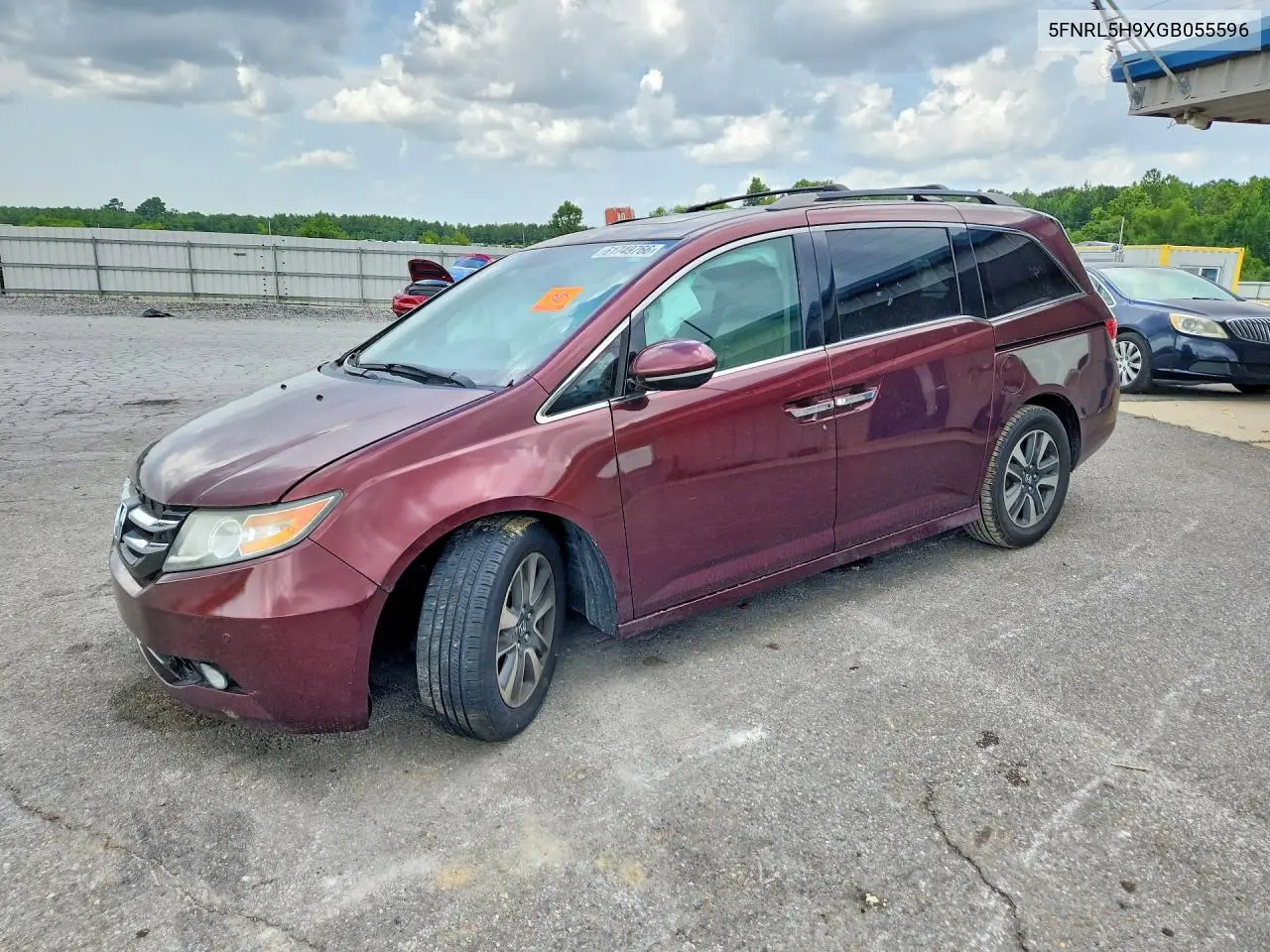 2016 Honda Odyssey Touring VIN: 5FNRL5H9XGB055596 Lot: 61749766
