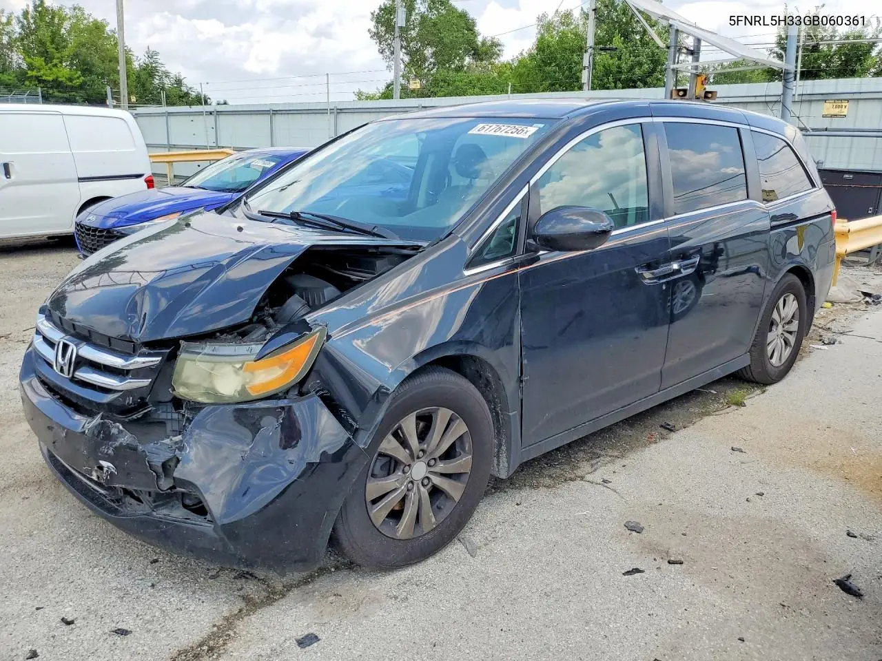 2016 Honda Odyssey Se VIN: 5FNRL5H33GB060361 Lot: 61767256