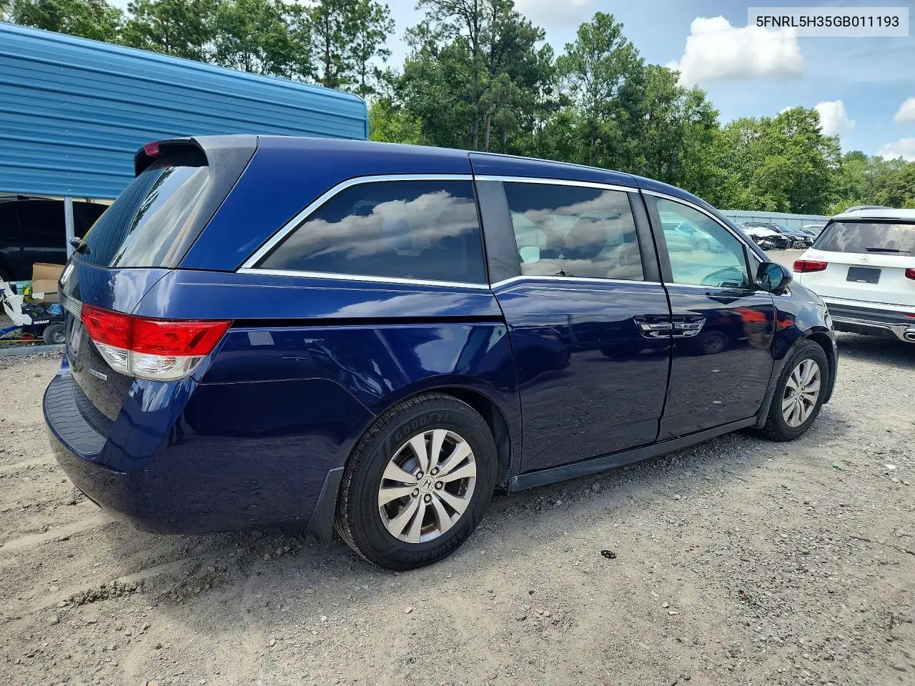 2016 Honda Odyssey Se VIN: 5FNRL5H35GB011193 Lot: 61794506