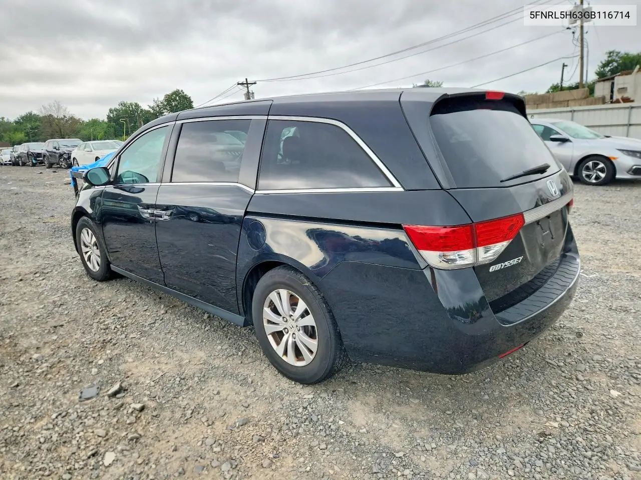 2016 Honda Odyssey Exl VIN: 5FNRL5H63GB116714 Lot: 61840626