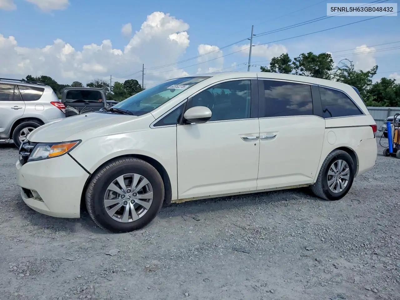 2016 Honda Odyssey Exl VIN: 5FNRL5H63GB048432 Lot: 62052276
