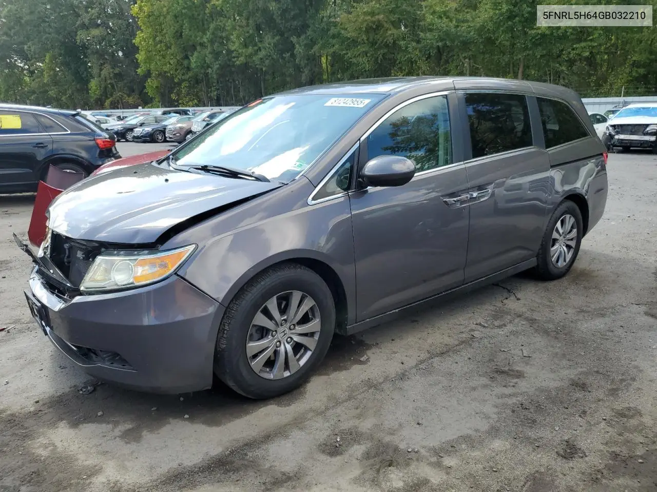 5FNRL5H64GB032210 2016 Honda Odyssey Exl