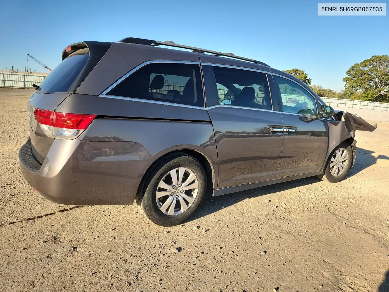 5FNRL5H69GB067535 2016 Honda Odyssey Exl