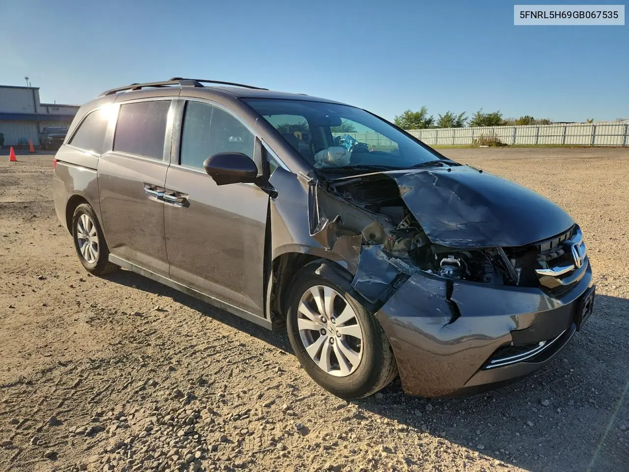 5FNRL5H69GB067535 2016 Honda Odyssey Exl