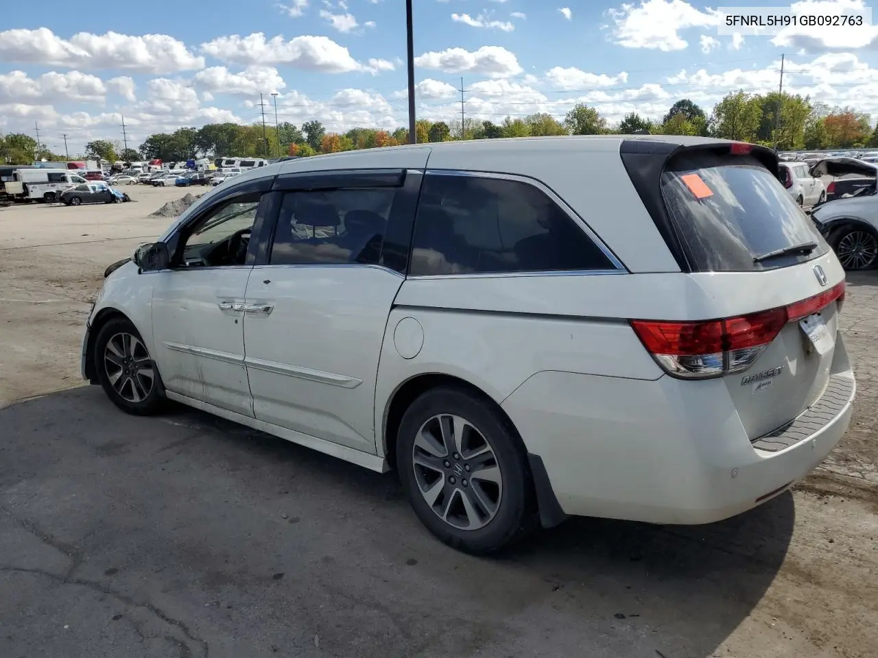 5FNRL5H91GB092763 2016 Honda Odyssey Touring