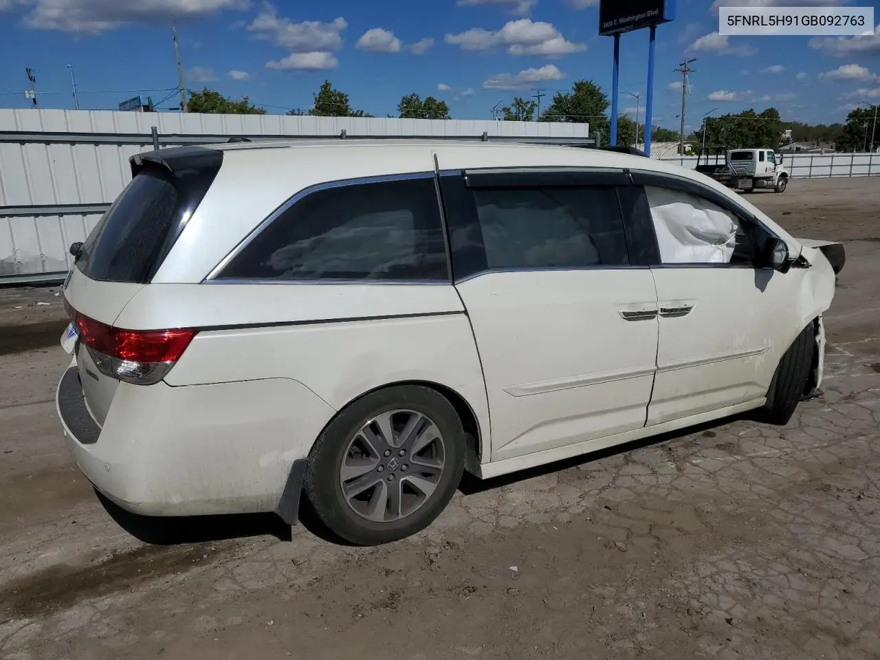 5FNRL5H91GB092763 2016 Honda Odyssey Touring