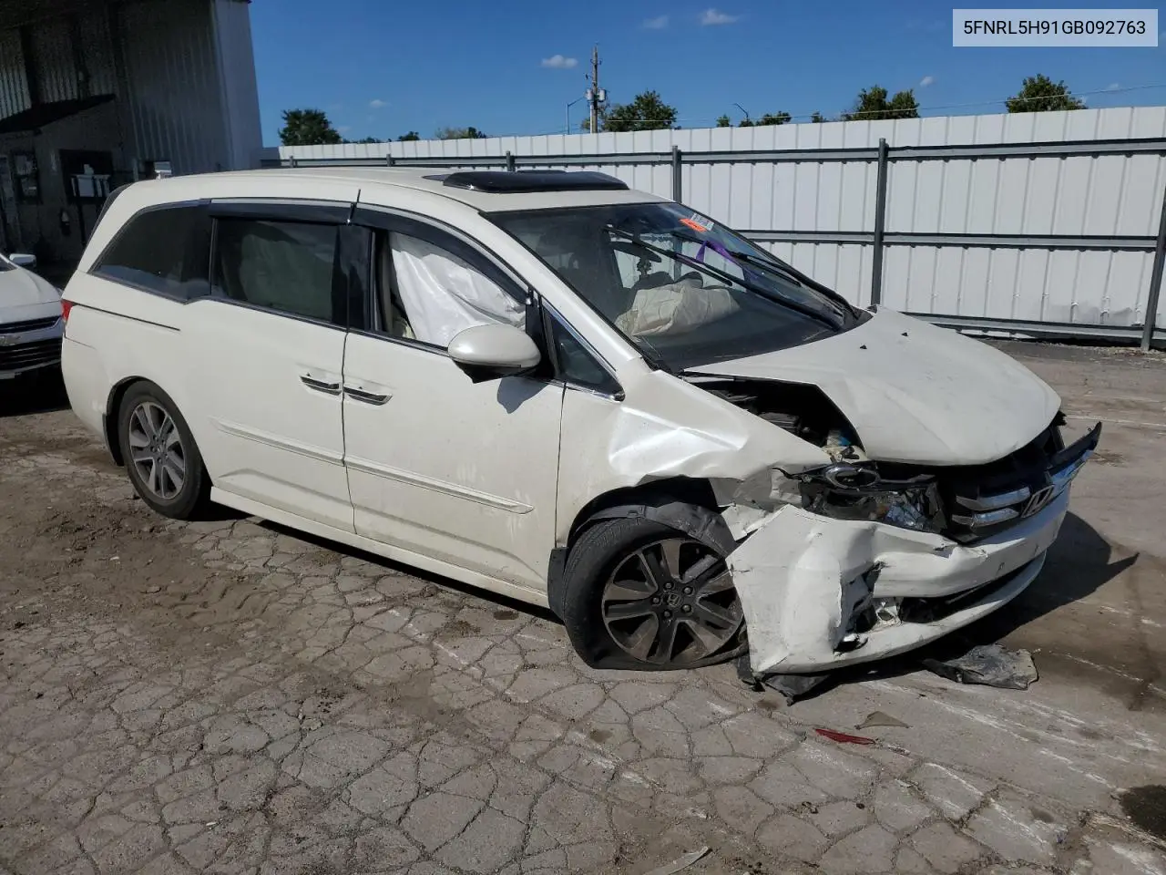 5FNRL5H91GB092763 2016 Honda Odyssey Touring