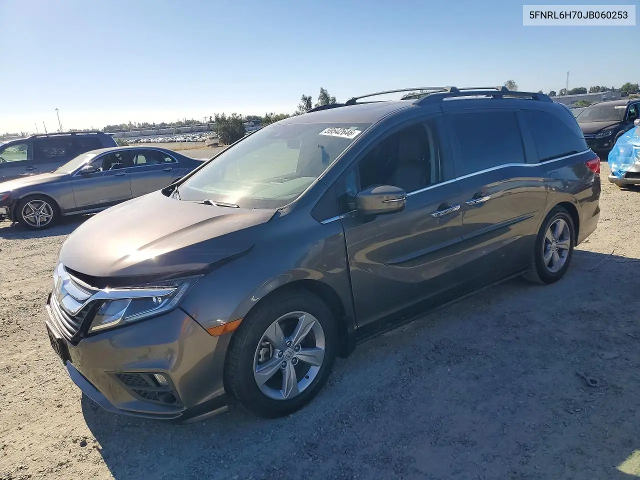 2018 Honda Odyssey Exl VIN: 5FNRL6H70JB060253 Lot: 59542646