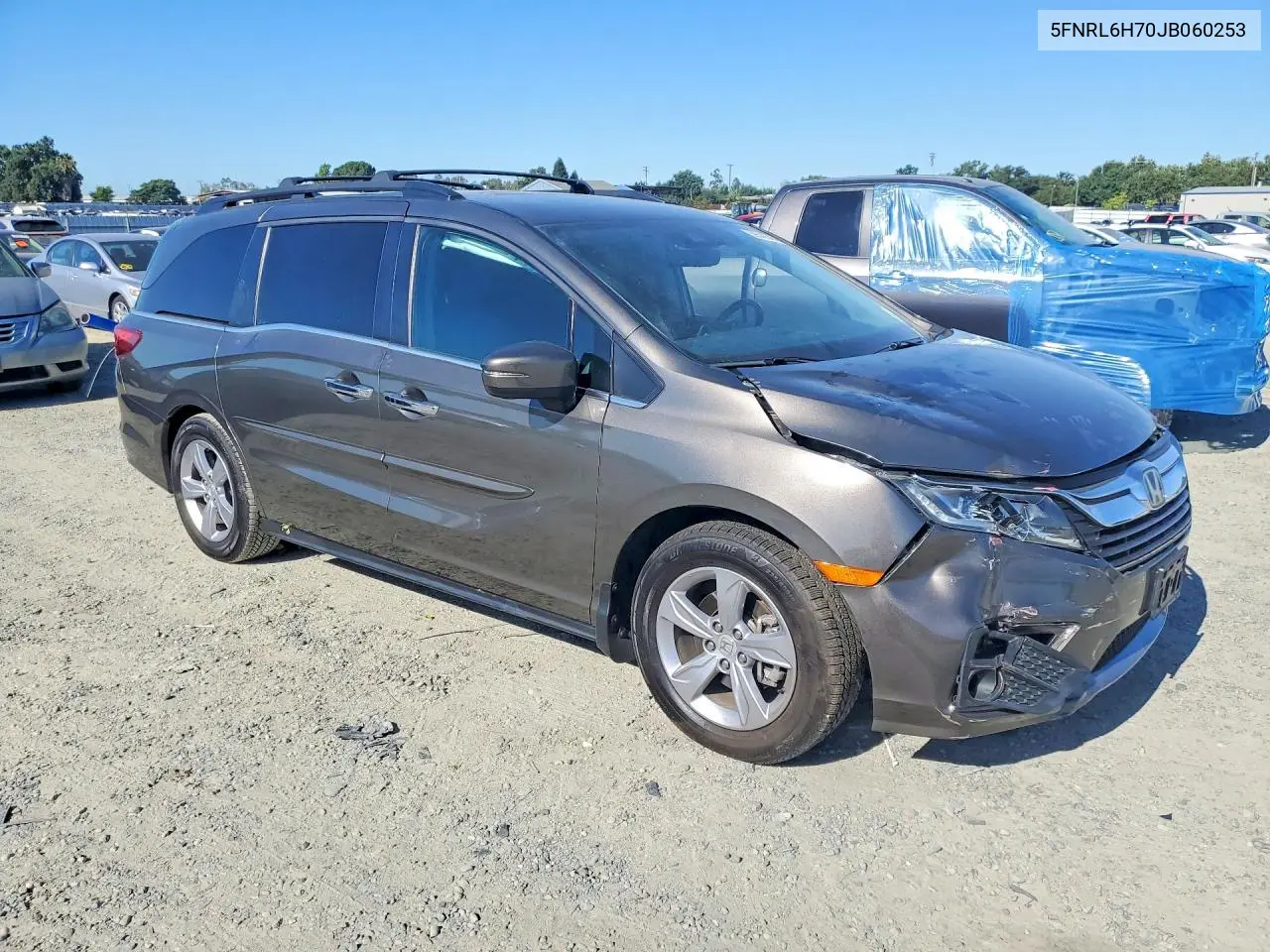 2018 Honda Odyssey Exl VIN: 5FNRL6H70JB060253 Lot: 59542646