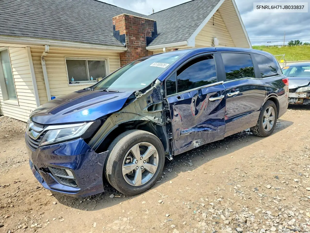 2018 Honda Odyssey Exl VIN: 5FNRL6H71JB033837 Lot: 61700526