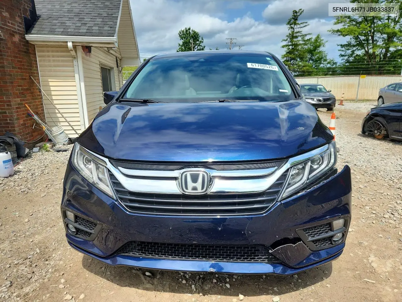 2018 Honda Odyssey Exl VIN: 5FNRL6H71JB033837 Lot: 61700526