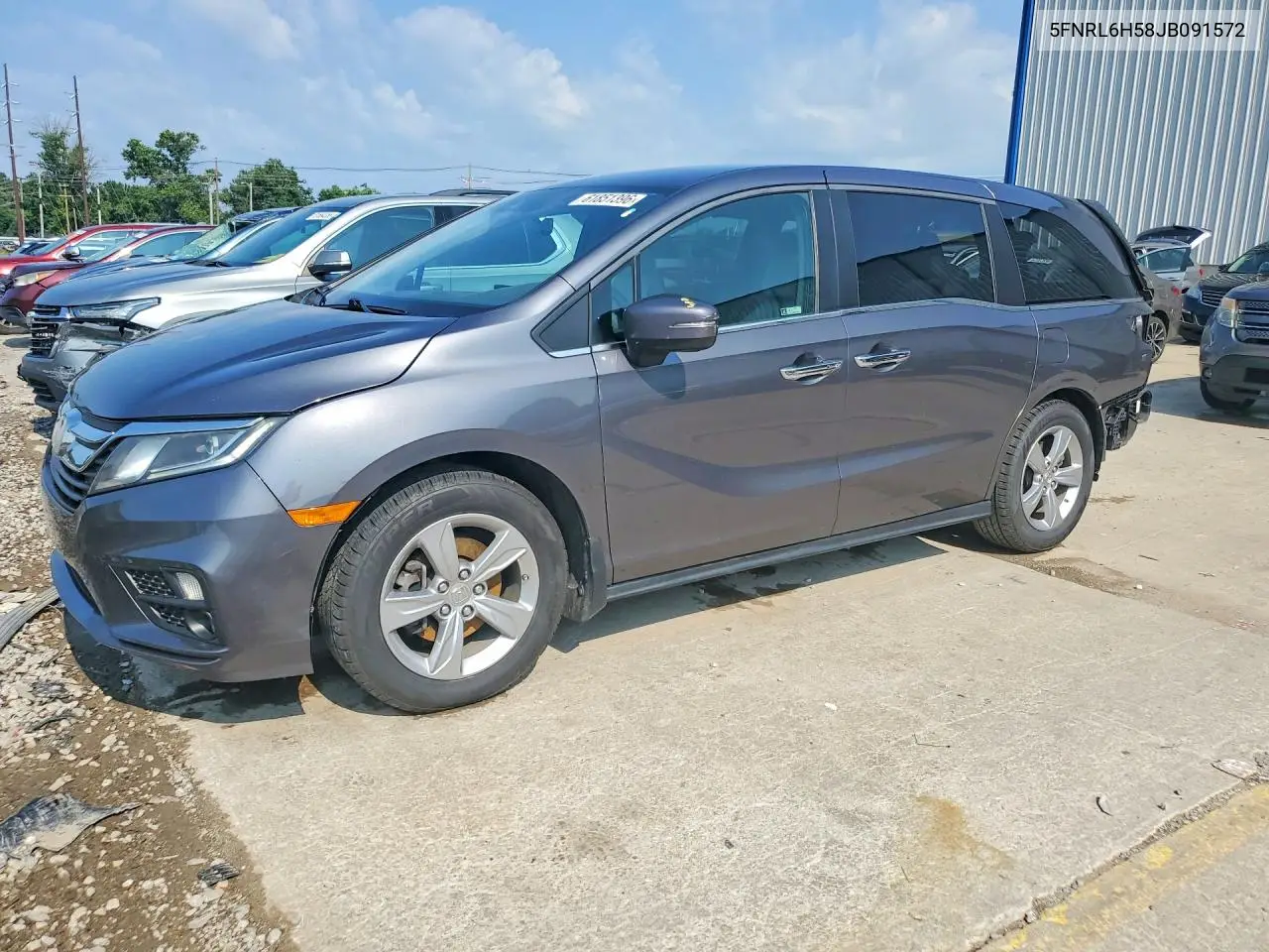 2018 Honda Odyssey Ex VIN: 5FNRL6H58JB091572 Lot: 61851396