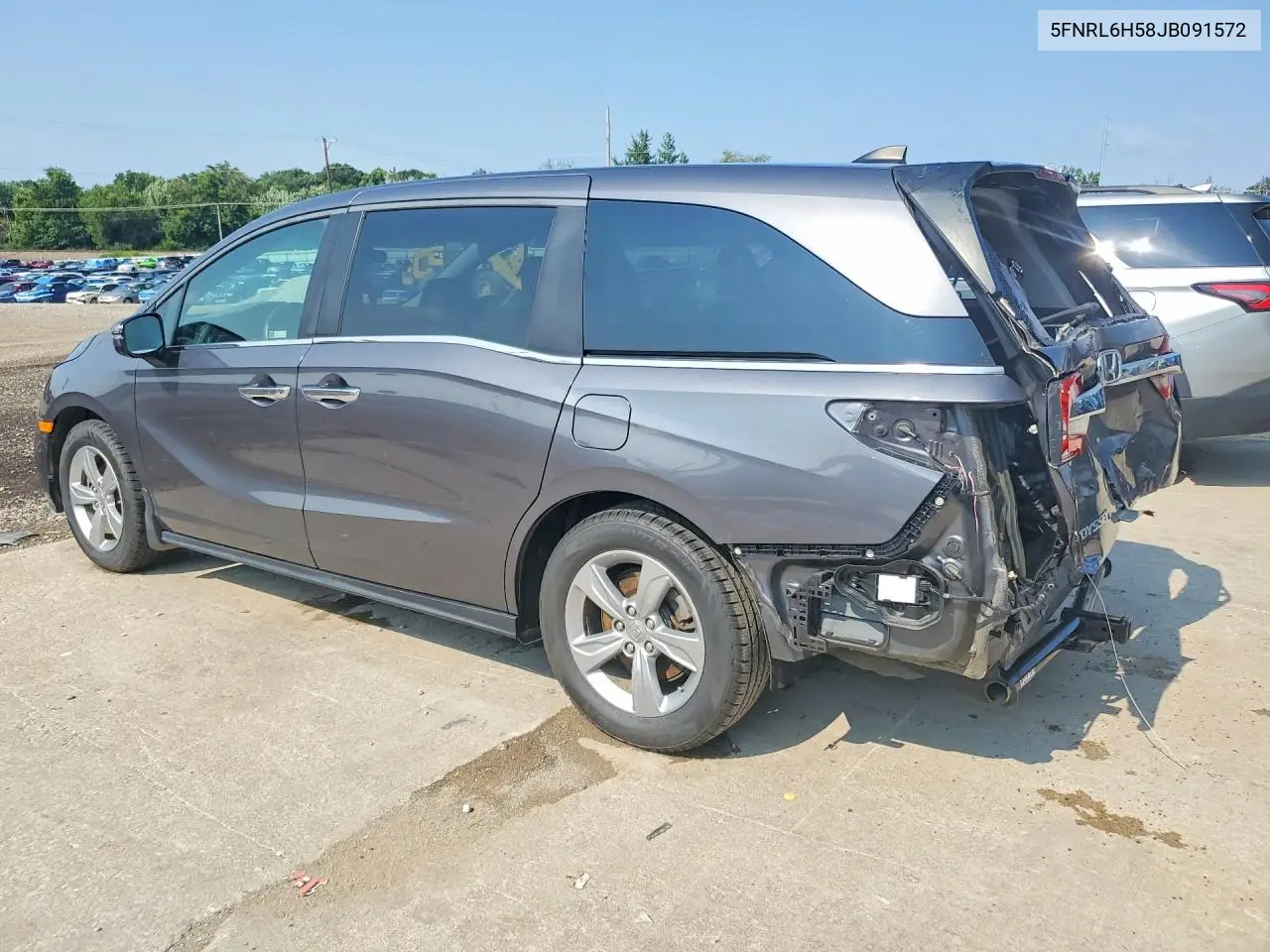 2018 Honda Odyssey Ex VIN: 5FNRL6H58JB091572 Lot: 61851396