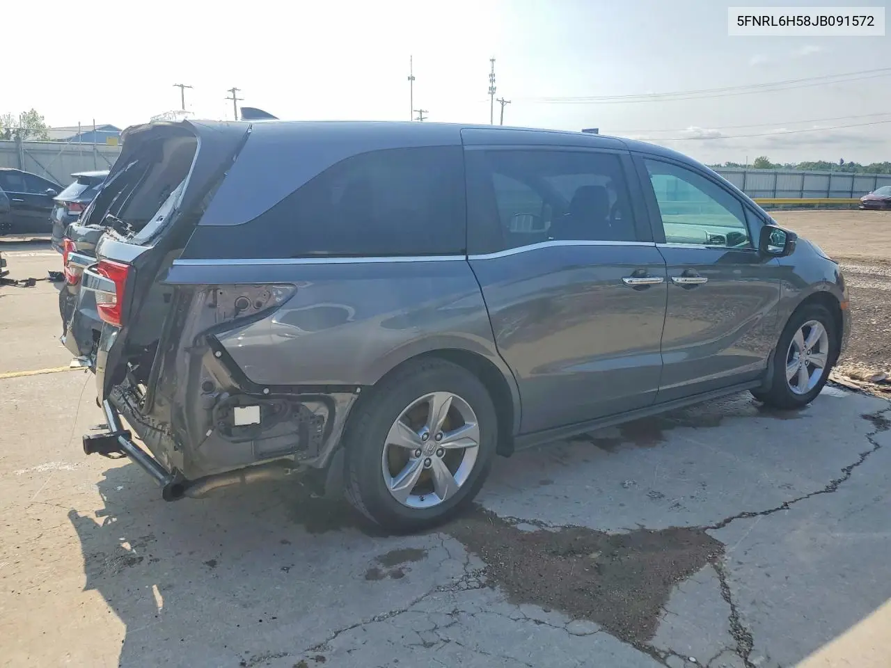 2018 Honda Odyssey Ex VIN: 5FNRL6H58JB091572 Lot: 61851396