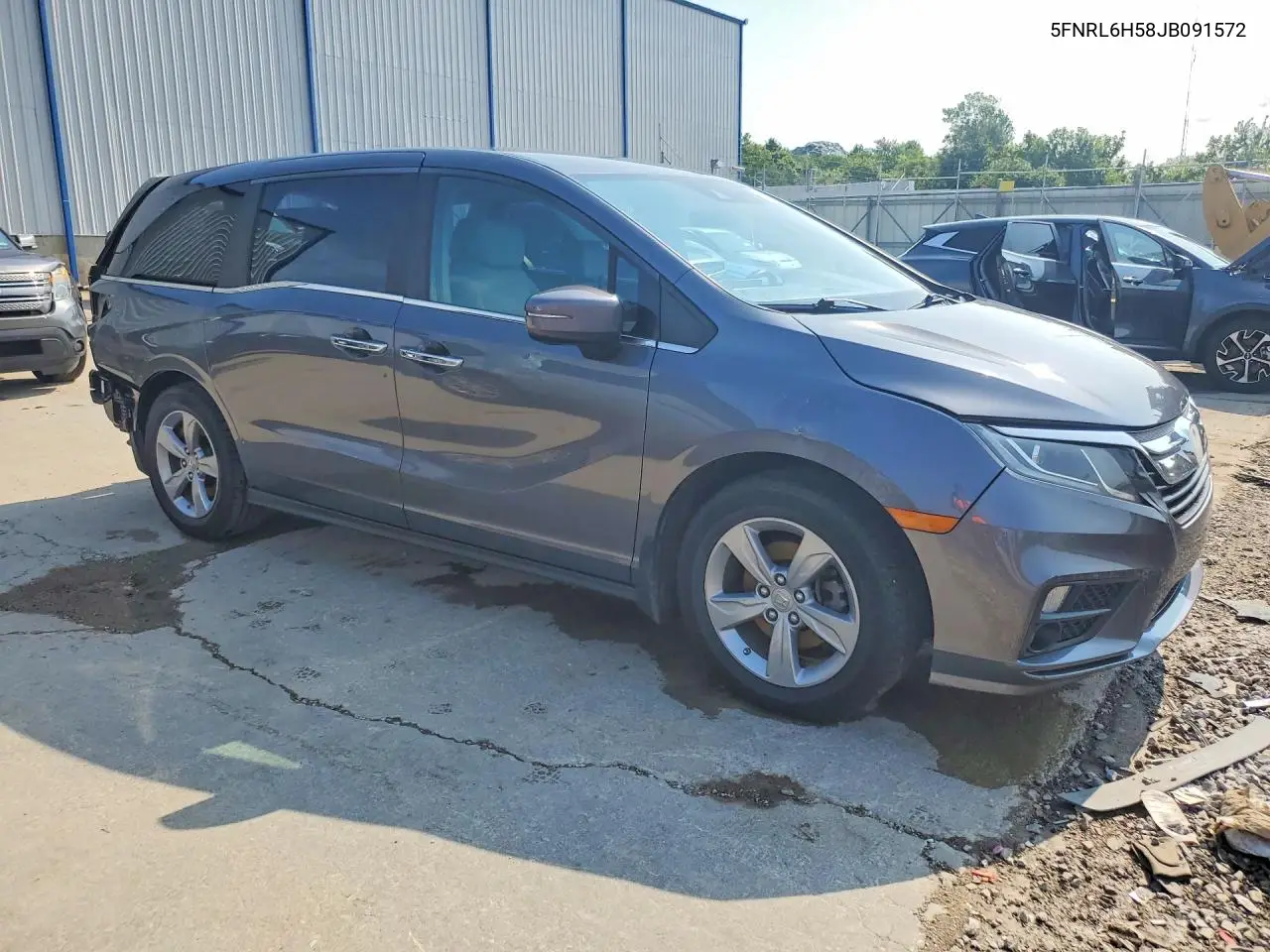 2018 Honda Odyssey Ex VIN: 5FNRL6H58JB091572 Lot: 61851396