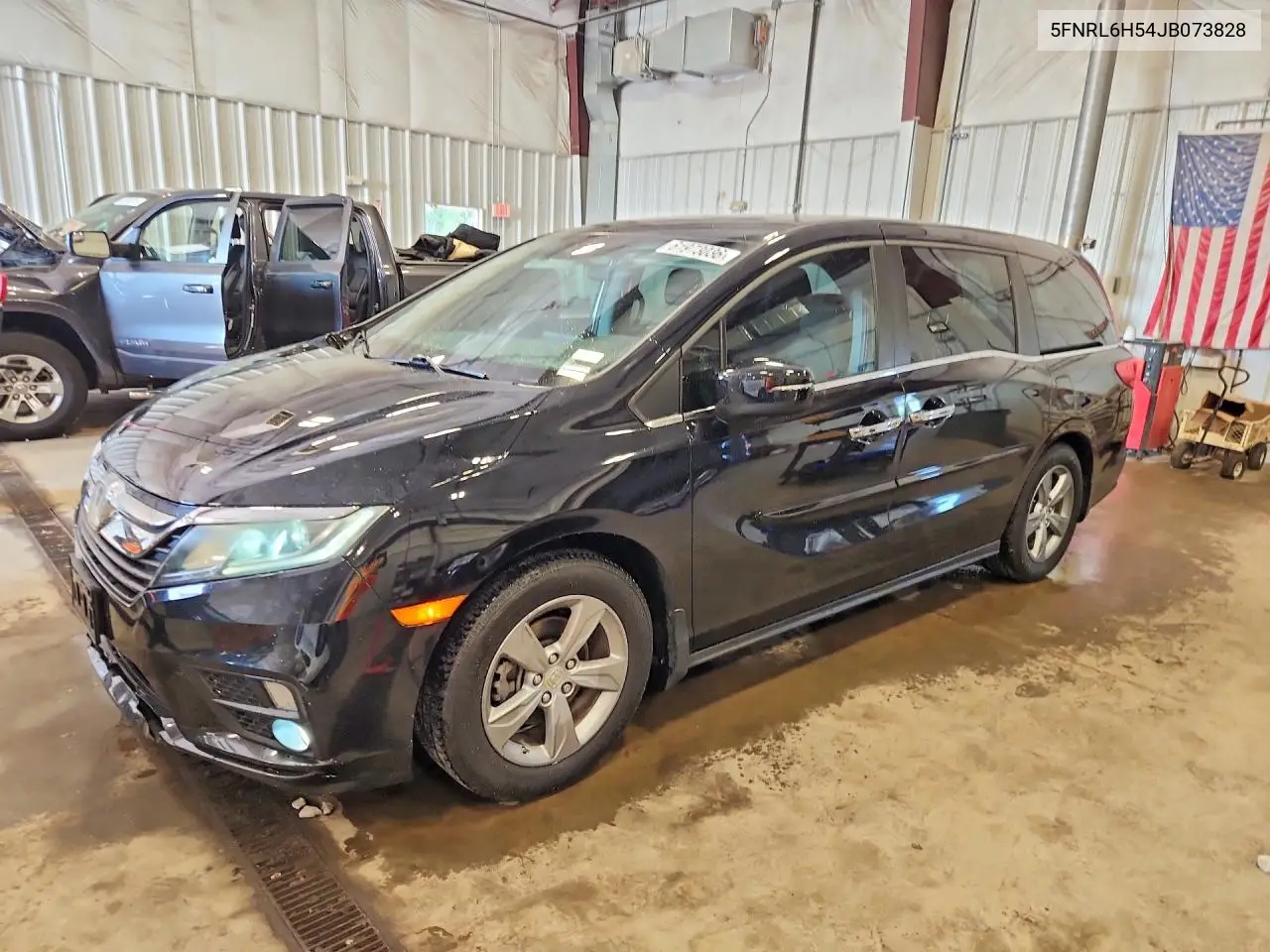 2018 Honda Odyssey Ex VIN: 5FNRL6H54JB073828 Lot: 61973036