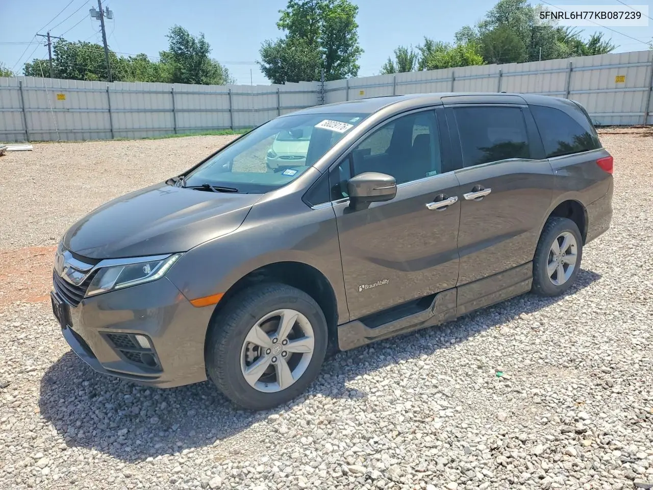 2019 Honda Odyssey Exl VIN: 5FNRL6H77KB087239 Lot: 58029176
