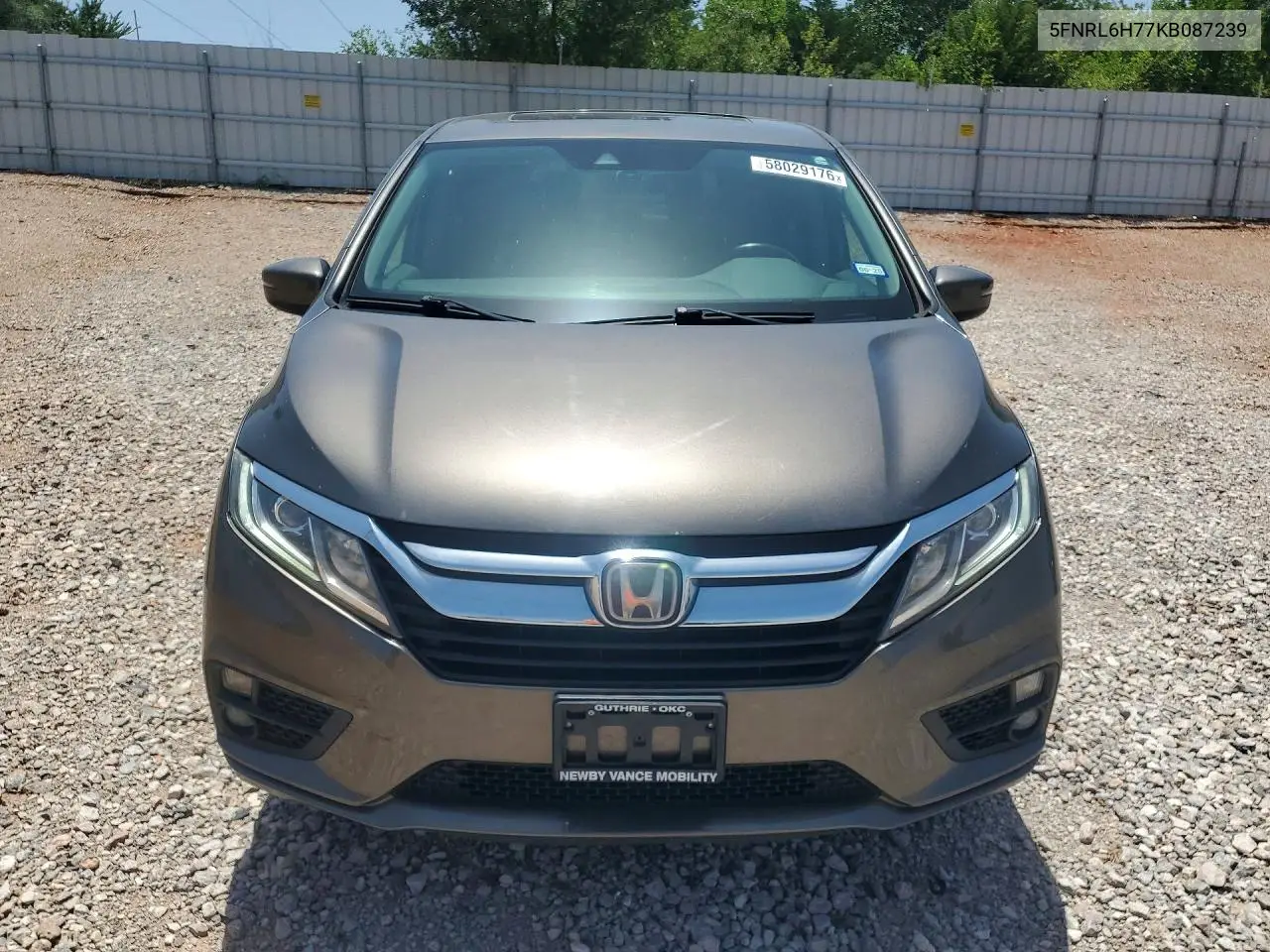 2019 Honda Odyssey Exl VIN: 5FNRL6H77KB087239 Lot: 58029176