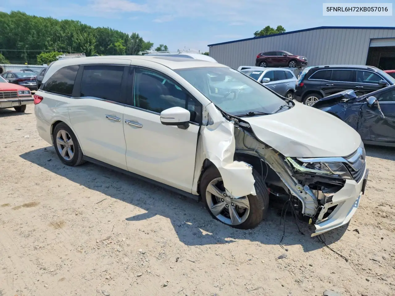 2019 Honda Odyssey Exl VIN: 5FNRL6H72KB057016 Lot: 59219276